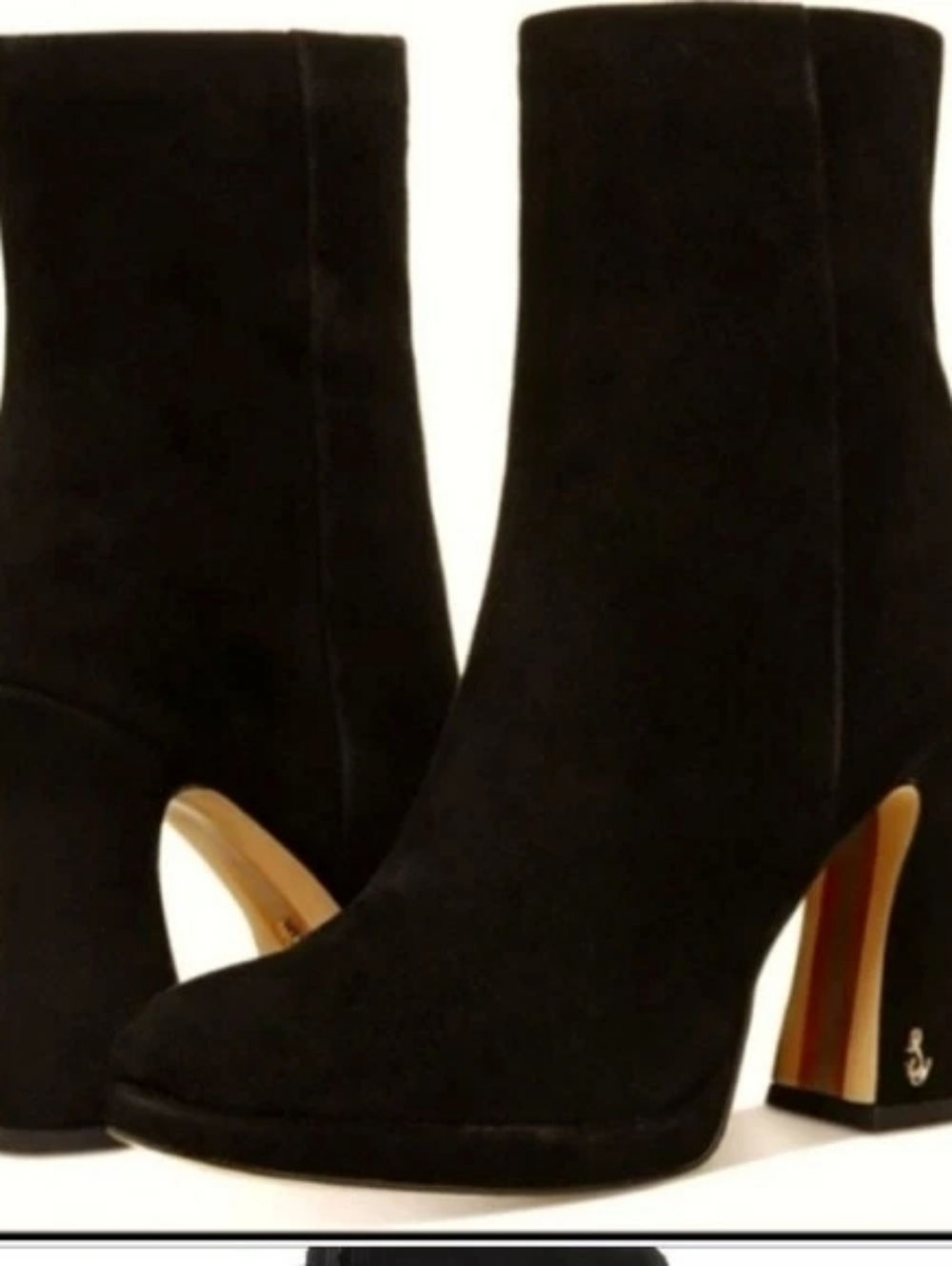 🌺Sam Edelman Womens Jaye Suede Ankle Booties Black Sz 7.5 M,NWOB, MSRP $180 - Picture 14 of 16